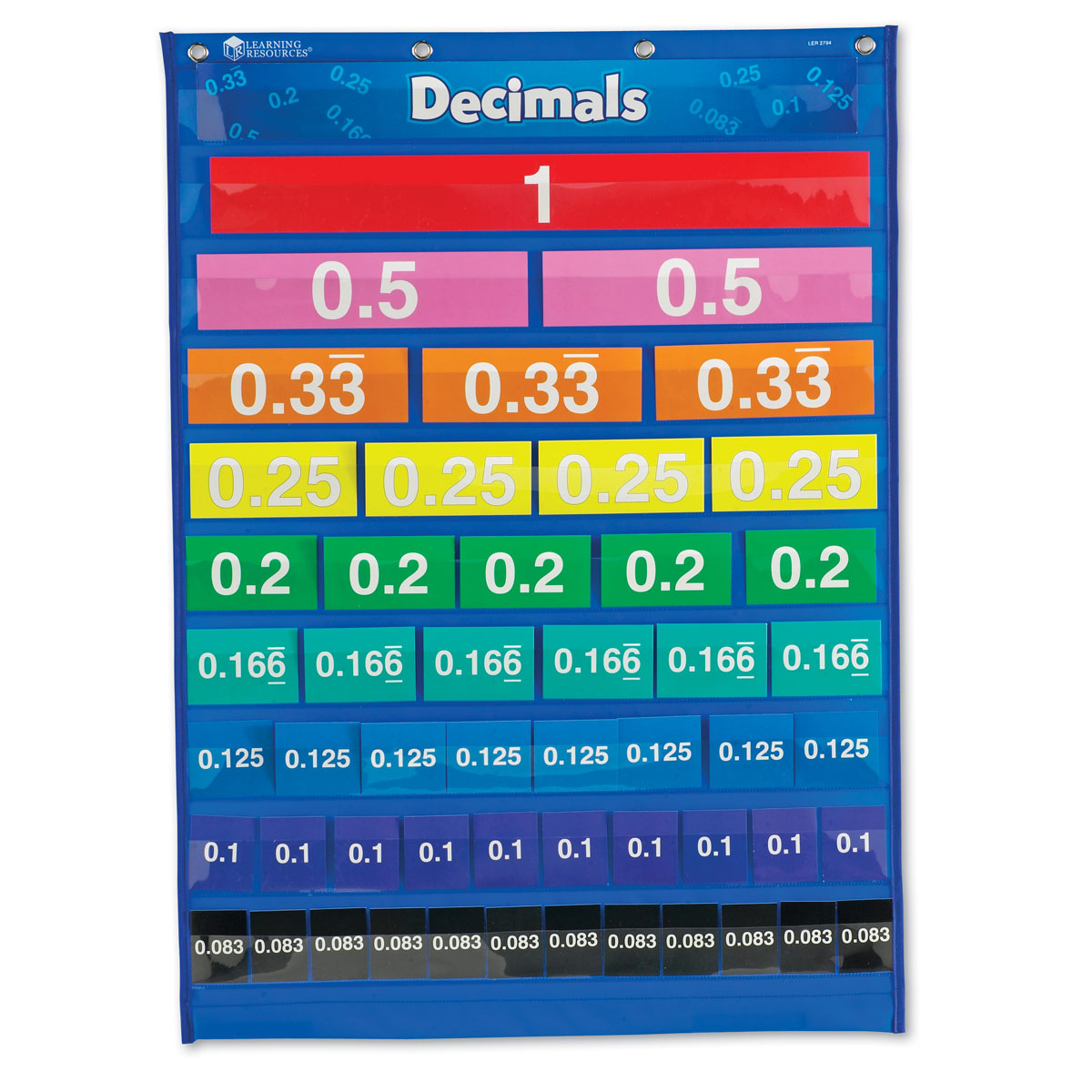 Rainbow Fraction Equivalency Pocket Chart LER2794 - buy at Primary ICT ...