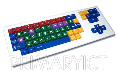 Jumbo Lowercase Coloured Keyboard PS2/USB (Large Picture)