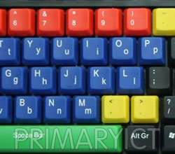 Lowercase & Uppercase Coloured Keyboard PS2/USB Pic 2 [KB-LCASE]