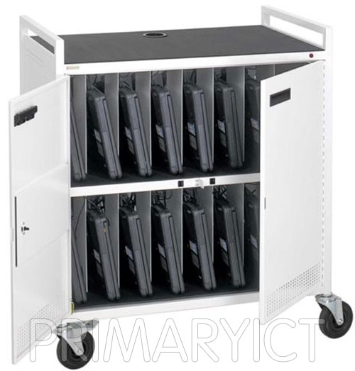 Bretford 16 Mobile Laptop Storage and Recharging Trolley (with EPM) (Large Picture)