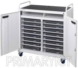 Bretford 16 Mobile Laptop Storage and Recharging Trolley (with EPM) [LAP16H-EPM]