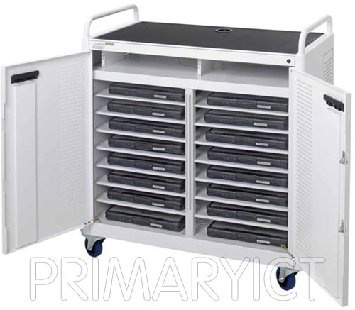 Bretford 16 Mobile Laptop Storage and Recharging Trolley (with EPM) (Large Picture)