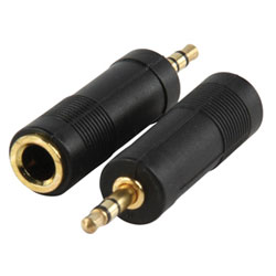 Audio Adaptor: 6.3mm Socket - 3.5mm Plug [AC-005GOLD]