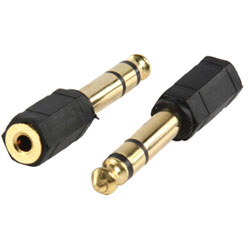 Audio Adaptor: 3.5mm Socket - 6.3mm Plug [AC-007GOLD]