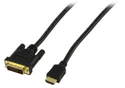 Gold Plated DVI-D to HDMI Cable - 5m [CABLE-551G/5]