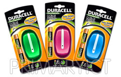 Duracell Mini Colour Battery Charger - Includes 2x AA Batteries [DUR-MINI-CHARGER]