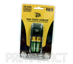JCB Mini Tough Charger - Includes 4x AA Batteries [JCB-MINITOUGH-CHARGER]