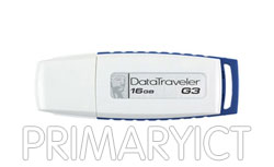 Kingston 16GB USB2.0 DataTraveler (USB Flash Drive) White [DTIG3/16GB]