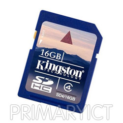 Kingston 16GB Secure Digital (SD) Memory Card [SD/16GB , SD4/16GB]