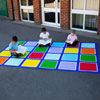 Rainbow Squares Rectangular Outdoor Placement Mat - 3m x 2m - MAT1032