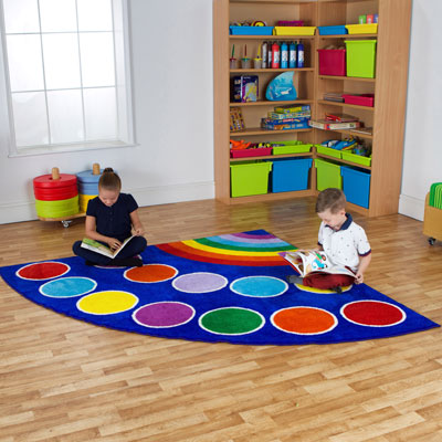 Rainbow Corner Placement Carpet - 2m x 2m - MAT1051