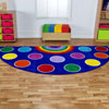 Rainbow Semi-Circle Placement Carpet - 3m x 1.5m - MAT1052