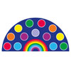 Rainbow Semi-Circle Placement Carpet - 3m x 1.5m - MAT1052