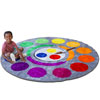 Rainbow Colour Wheel Circular Carpet - 2m diameter - MAT1223