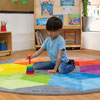 Rainbow Polygons Circular Carpet - 2m diameter - MAT1204