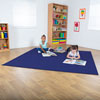 Luxury Super Soft Square Carpet - Navy - 2m x 2m - MAT1186