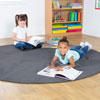 Luxury Super Soft Circular Carpet - Grey - 2m diameter - MAT1190
