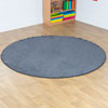 Luxury Super Soft Circular Carpet - Grey - 2m diameter - MAT1190