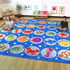 Under the Sea Large Square Placement Carpet - 3m x 3m - MAT1237