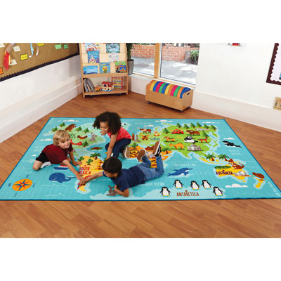 Animals & Places of the World Rectangular Carpet - 3m x 2m - MAT1212