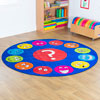 Emotions Faces Circular Placement Carpet - 2m diameter - MAT1196