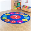 Emotions Faces Circular Placement Carpet - 2m diameter - MAT1196