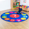 Emotions Faces Circular Placement Carpet - 2m diameter - MAT1196