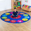 Emotions Faces Circular Placement Carpet - 2m diameter - MAT1196