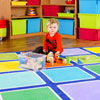 Rainbow Squares Rectangular Placement Carpet - 3m x 3m - MAT1224