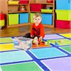 Rainbow Squares Rectangular Placement Carpet - 3m x 3m - MAT1224