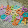 Rainbow Glitter Letters - 70mm - Set of 26 - CD72433