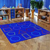 Essentials Rainbow Geometric Carpet - 2m x 2m - with Indoor/Outdoor Backing - MAT1272