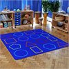 Essentials Rainbow Geometric Carpet - 2m x 2m - with Indoor/Outdoor Backing - MAT1272