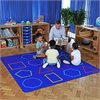 Essentials Rainbow Geometric Carpet - 2m x 2m - with Indoor/Outdoor Backing