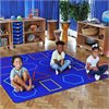 Essentials Rainbow Geometric Carpet - 2m x 2m - with Indoor/Outdoor Backing - MAT1272