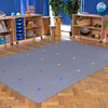 Essentials Rainbow Stars Carpet - 3m x 2m - with Indoor/Outdoor Backing - MAT1263