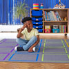 Essentials Rainbow Squares Carpet - 3m x 2m - with Indoor/Outdoor Backing - MAT1268