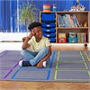 Essentials Rainbow Squares Carpet - 3m x 2m - with Indoor/Outdoor Backing - MAT1268
