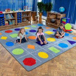 Geometric Shapes Placement Carpet - 3m x 3m