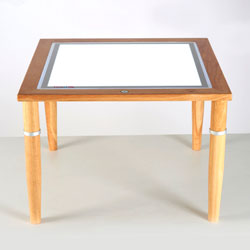 Multi Height Wooden Light Table with Integrated Bright LED Panel