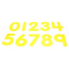 Silishapes Trace Numbers in Yellow - Set of 10