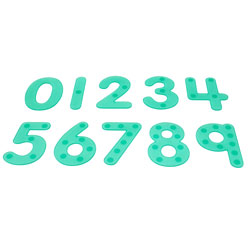 Silishapes Dot Numbers in Green - Set of 10