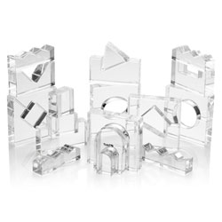 Clear Crystal Block Set - Set of 25