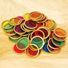 Metal Rim Coloured Discs - Set of 100