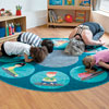 Yoga Position Circular Placement Carpet - 2m diameter - MAT1221