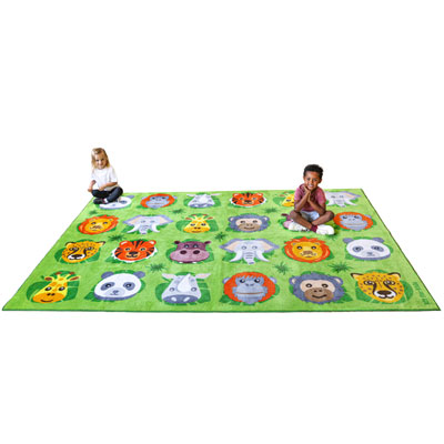 Zoo Conservation Rectangular Placement Carpet - 3m x 2m - MAT1246