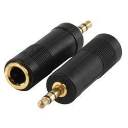 Audio Adaptor: 6.3mm Socket - 3.5mm Plug (Pack of 5)