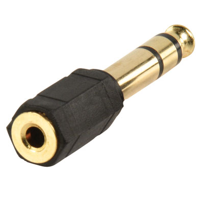 Audio Adaptor: 3.5mm Socket - 6.3mm Plug (Pack of 5) - AC-007GOLD/5