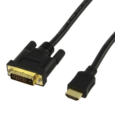Gold Plated DVI-D to HDMI Cable - 2.5m - CABLE-551G/2.5
