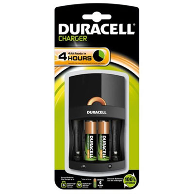 Duracell Value Battery Charger - Includes 2x AA Batteries - DUR-VALUECHARGER